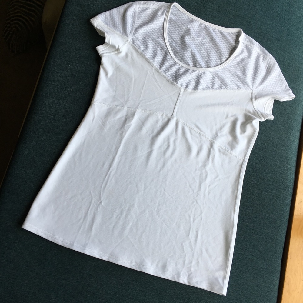 Tonic Active White Mesh Top